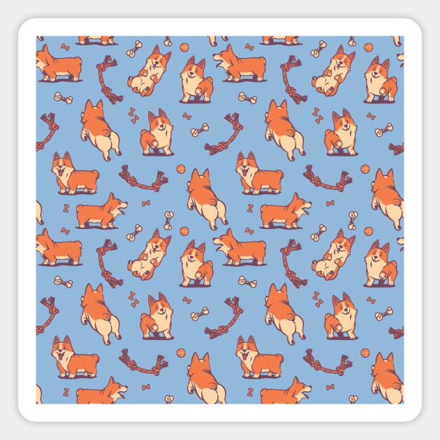 Corgies But Dog Lovers Pattern Magnet by Tobe_Fonseca